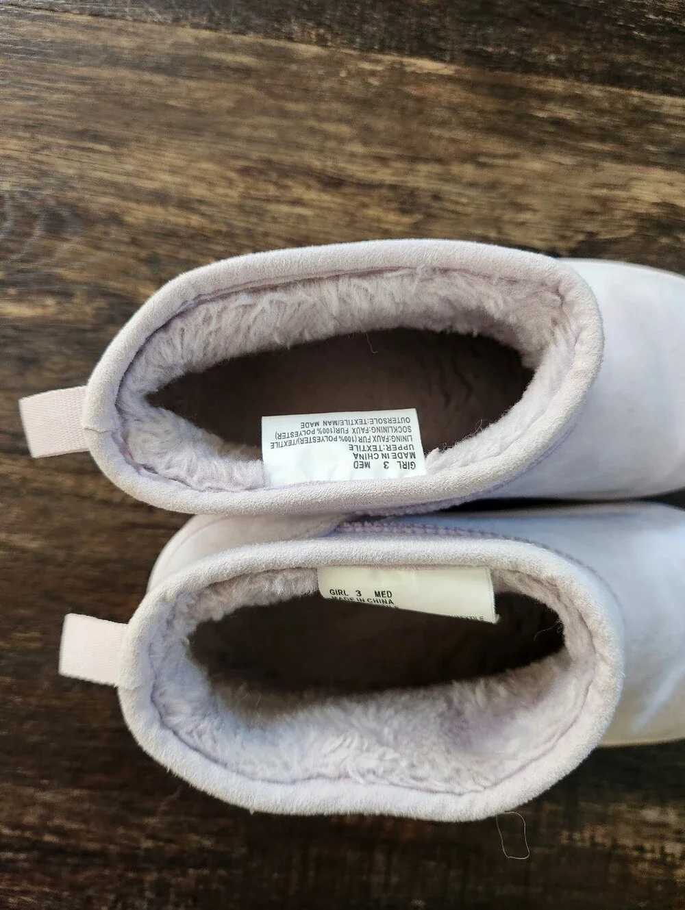 Girls Lavender SO Booties Size 3